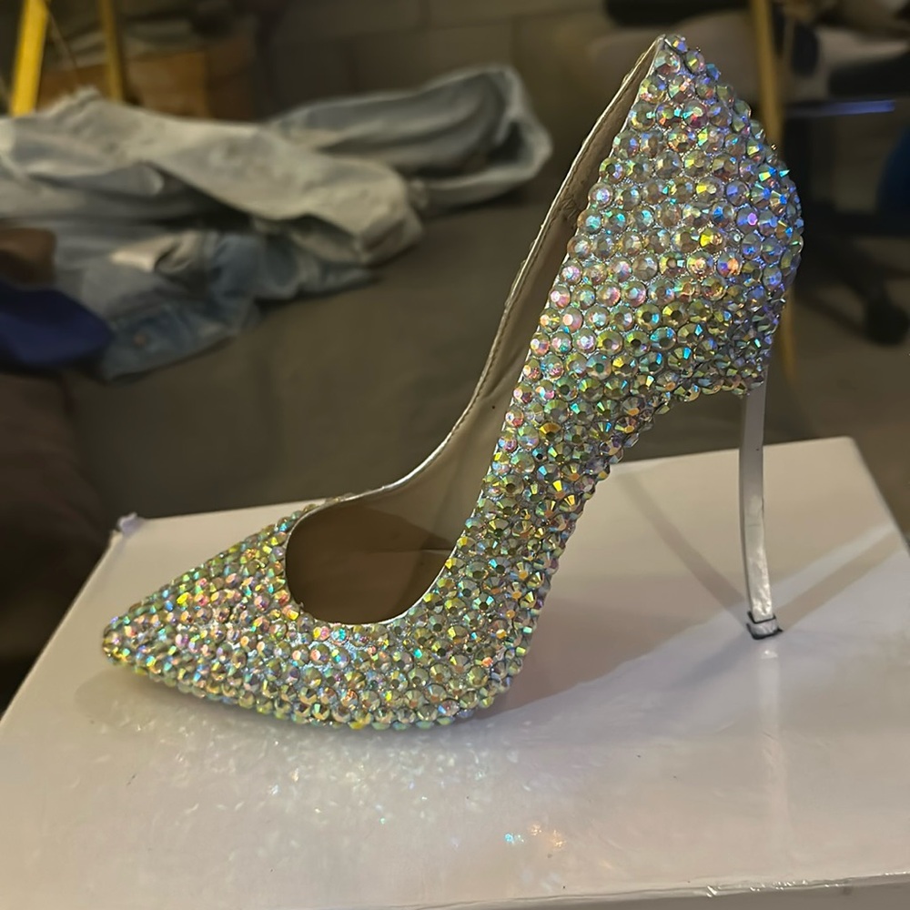 Luxury rhinestone heels